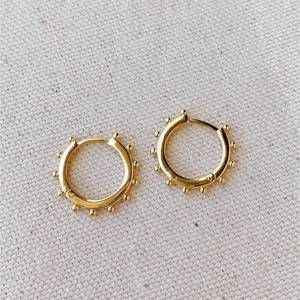 NEW GOLDFI women's hoop earrings with ball detail in gold